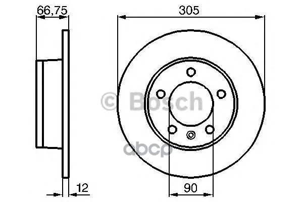 Тормозной Диск 0986478970 Bosch арт. 0986478970