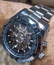 Winner-reloj mecánico automático para hombre, reloj de esqueleto de oro, Vintage, de marca superior, de lujo