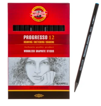 

Watercolor pencil Koh-i-Noor Progresso black 4B