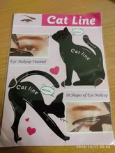 Beauty-plantillas de molde para cejas para mujer, 2 unids/lote, utensilio de maquillaje para ojos, delineador, plantilla moldeadora