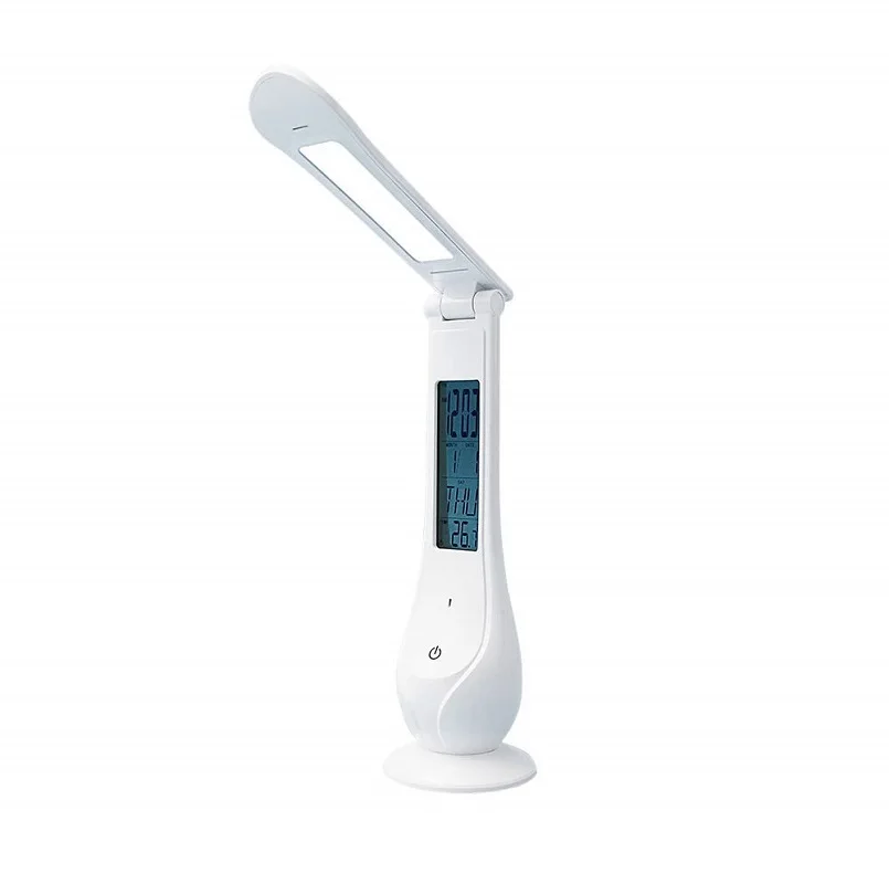 Lámpara Led De Mesa 4W 6400K Con Reloj Colore Blanco