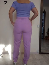Pantalones ceñidos informales para mujer, pantalón de negocios, elegante, con cremallera falsa, retro, colores lisos, P575