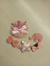 5 unids/set lindo bebé Clips de pelo brillo corona de princesa Bowknot rayas monos horquillas para niñas recién nacido bebé accesorios para el pelo