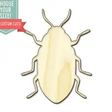 Жук вырезанный по дереву-на заказ Выберите свой размер-лазерная резка Деревянные Художественные товары для рукоделия Настенный декор свадебный детский DCS0066