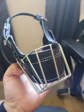 Canasto de alambre de Metal fuerte para perros grandes, bozal para morder, antimordedura, negro/marrón