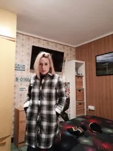 Plaid Shirt Outerwear Blouse Women Velvet Long-Sleeve Warm Winter Brand-New Female College