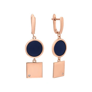 

Silver earrings with ceramics and cubic zirconia sunlight sample 925