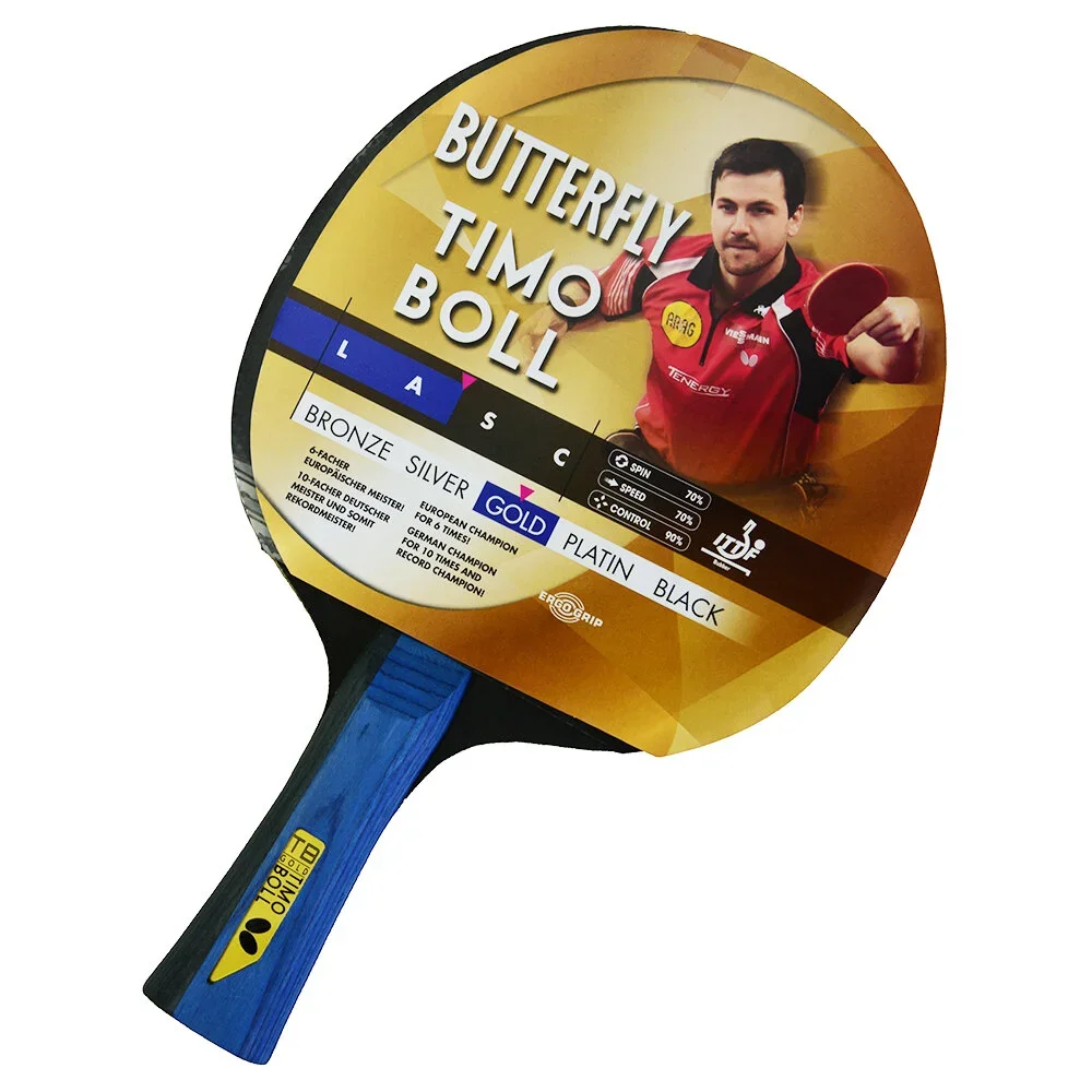 Butterfly Timo Boll Edition Gold-raqueta de tenis mesa sofisticada, raqueta Ping Pong aprobada por para una buena habilidad técnica - AliExpress