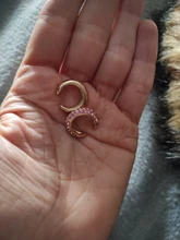 Pendientes de Clip de Color dorado Punk Rock para mujer, sin Piercing, cadena de eslabones moderna, pendientes de cartílago con estilo, joyería de fiesta