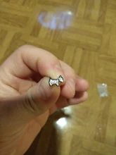 WYEAIIR-pendientes de plata de ley 925 con forma de perro, pendientes con cierre de tuerca, con diseño de perro cachorro, de circón delicado