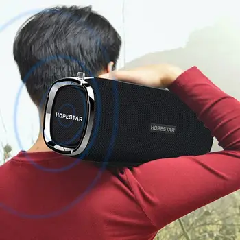 

HOPESTAR A6 Bluetooth динамик 35 Вт Колонка сабвуфер, портативный беспроводной, громкий динамик стерео, водонепроницаемый