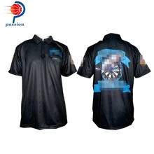 Adult's Best Quality Black Dart Shirts With Big Logo On Back Free Shipping