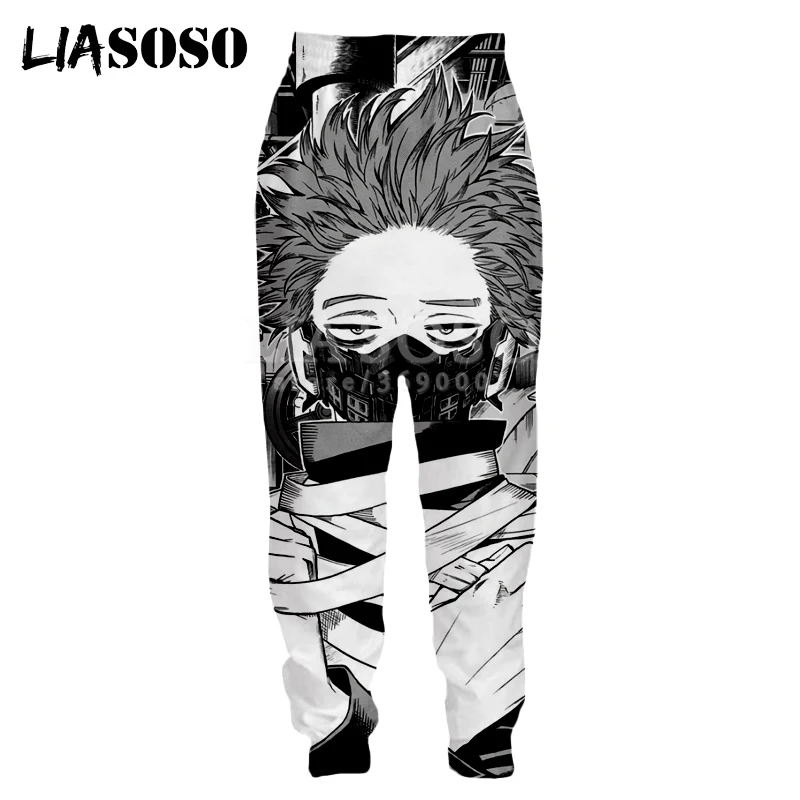 LIASOSO Harajuku аниме My Hero Academy 3D принт для мужчин и женщин повседневные тренировочные штаны для бега спортивные штаны G3132 - Цвет: 1