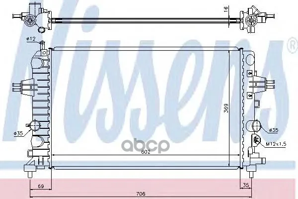 Радиатор Opel Astra H 1.6/1.8 04- Nissens 63028a Nissens арт. 63028A