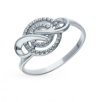 

Silver ring with cubic zirconia sunlight sample 925