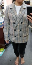 Women Blazer Coat Short Simplee Office Long-Sleeve Elegant Ladies Pocket Autumn Winter