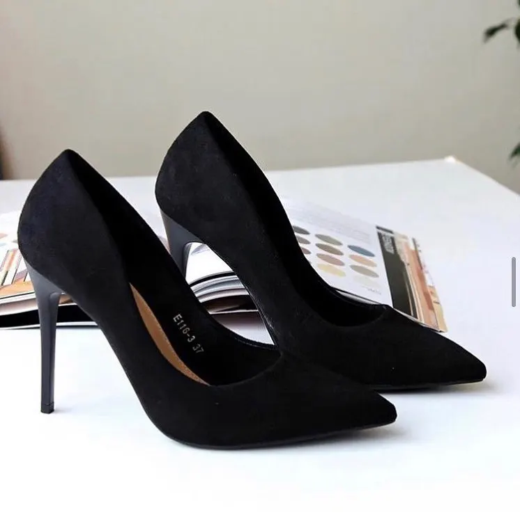 Women's Shoes. Suede. Black. Pumps AliExpress