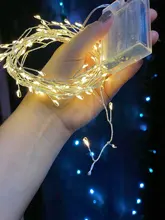 Lights Led-String Battery-Operated Firecracker Fairy Party Copper-Wire Christmas-Window