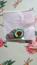 OATHYAN-colgantes de aguacate y fruta para mujer, collar de cadena larga con forma de corazón, joyería