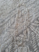 Collar de plata de ley 925 con cuentas multicapa para mujer, accesorio elegante, cadena larga, para fiesta de boda