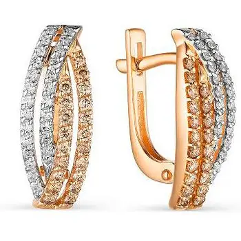 

Alcor earrings with 90 diamonds in red gold