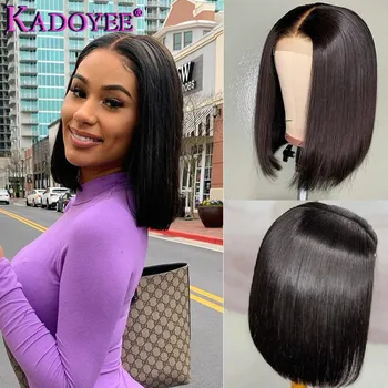 

Short Bob Wigs Straight 13x4 Lace Front Human Hair Wigs Brazilian Remy Pre Plucked With Baby Hair Bob Lace Wig For Black Women