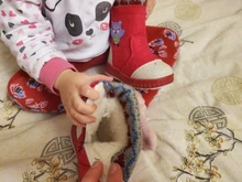 Shoes Boots Girls Childrens Mmnun Winter Wool for with Owl Warm ML9439 Size-23-32