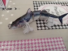 Swimbait-señuelo de atún de 4 secciones, 15cm, 31g, muestra gratis, Señuelos de pesca de lubina articulados duros para agua salada y dulce