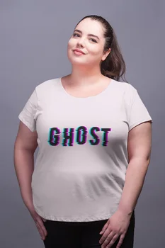 

Angemiel Wear Ghost White Women Cotton Large Size T-Shirt