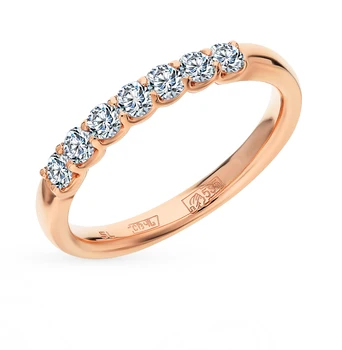 

Gold ring "diamonds of Yakutia" sunlight sample 585