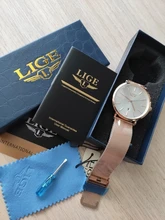 LIGE-Reloj de pulsera de acero inoxidable para Mujer, accesorio de lujo, resistente al agua, informal, de cuarzo