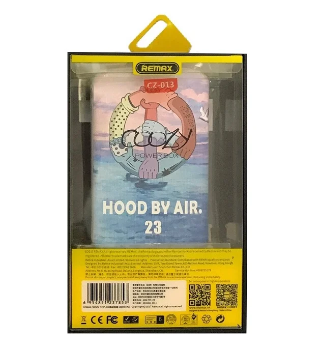 Универсальный внешний аккумулятор Power Bank Remax Coozy Hood by Air. 23 10000 mAh