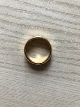 Anillo de acero inoxidable de 6mm para hombre y mujer, sortijas de dedo Color oro, joyería de boda, regalo