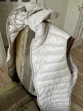 SEDUTMO-Chaqueta de plumón de talla grande 3XL para mujer, chaleco con capucha largo ultraligero, abrigo informal, Parkas delgadas ED913