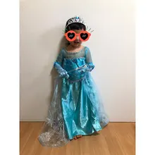 Girls Costume Dresses Long-Sleeve Cosplay Party Halloween Children Princess