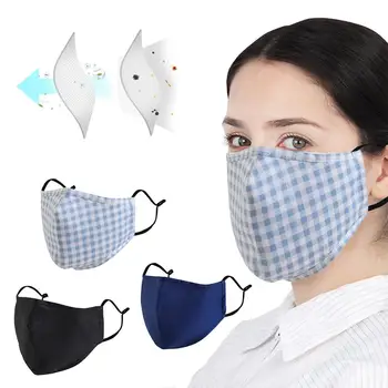 

Cotton PM2.5 Black mouth Mask anti dust mask Activated carbon filter Windproof Mouth-muffle bacteria proof Flu Face masks Care