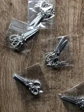 Pendientes modernos hechos a mano por nuevos diseñadores, tijeras con estilo punk, para mujer, 1 par