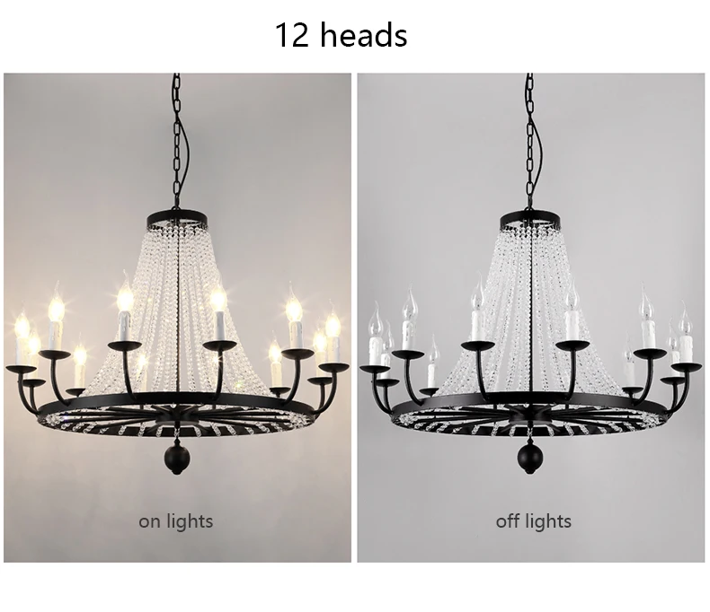 chandelier for living room Modern Crystal Pendant Lamp For Living Room Dining Kitchen Rustic Industrial Iron Chandelier Ring Farmhouse Black Hanging Light wayfair chandeliers