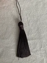 10 Uds. De accesorios para colgantes de cepillo de flecos para pendientes DIY, fabricación de joyas, borla de satén de seda de 8cm, proveedor de accesorios para Artesanías hechas a mano