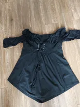 6XL de talla grande camisa de las mujeres hombro señoras Tops de encaje negro manga larga blusas y camisas casuales Irregular Streetwear femme D25