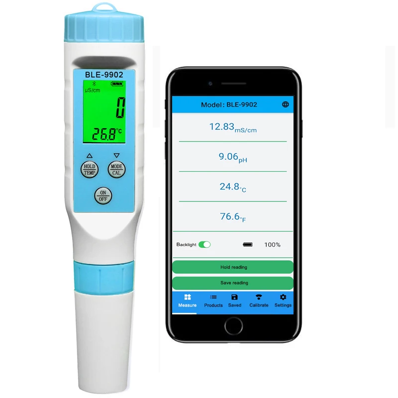 

Профессиональный измеритель PH/TDS/температуры Smart Blue tooth, цифровой монитор качества воды, тестер для бассейна