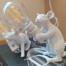 Table-Lamp Desk-Lights Mouse Postmodern Animal Seletti Home-Decor Resin Small Mini Cute