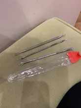 3 uds granos de espinillas, cuchara de herramienta removedora de acné para limpieza facial cuidado de la piel pinzas de acné aguja extractora de imperfecciones Comedone