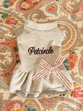 Coat Dress Teddy Poodle-Clothes Puppy Small-Pet Dog Winter Autumn with Letter Bowknot