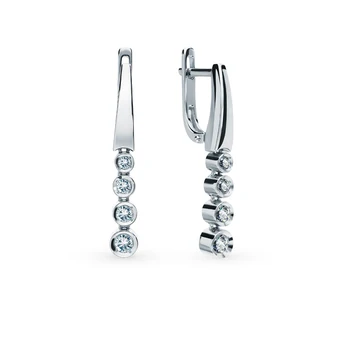 

Gold earrings "diamonds of Yakutia" sunlight