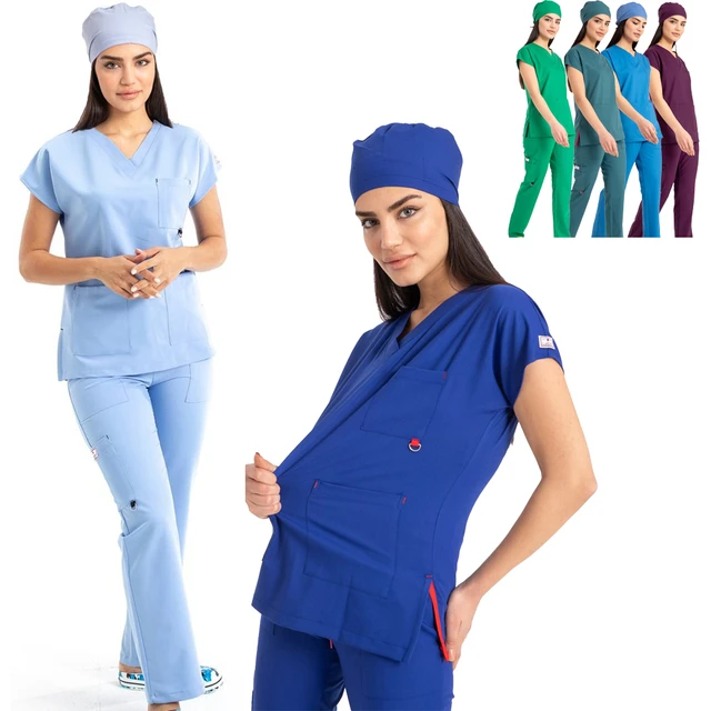 Medical Scrub Suits Sanitary Uniform Hospital Doctor Nurse Uniform Surgical Scrub  Suit Beauty Pullover Overall Beauty Salon Set - Medical - AliExpress