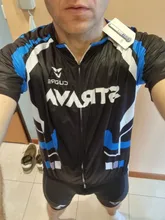 Verde fluorescente STRAVA ciclismo Jersey conjuntos rojo bicicleta shorts de ciclismo de manga larga ropa de bicicleta maillot bibers de Jersey de ciclismo