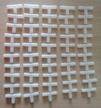 Quail-Feeders Chicken Plastic Rabbit Bird Waterer Blue 50pcs 8-Mm Tee-Pipe Fitting