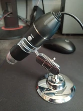 Microscopio Digital profesional con USB, endoscopio electrónico con aumento de cámara y soporte de elevación, 1000X 1600X, 8 LED, 2MP