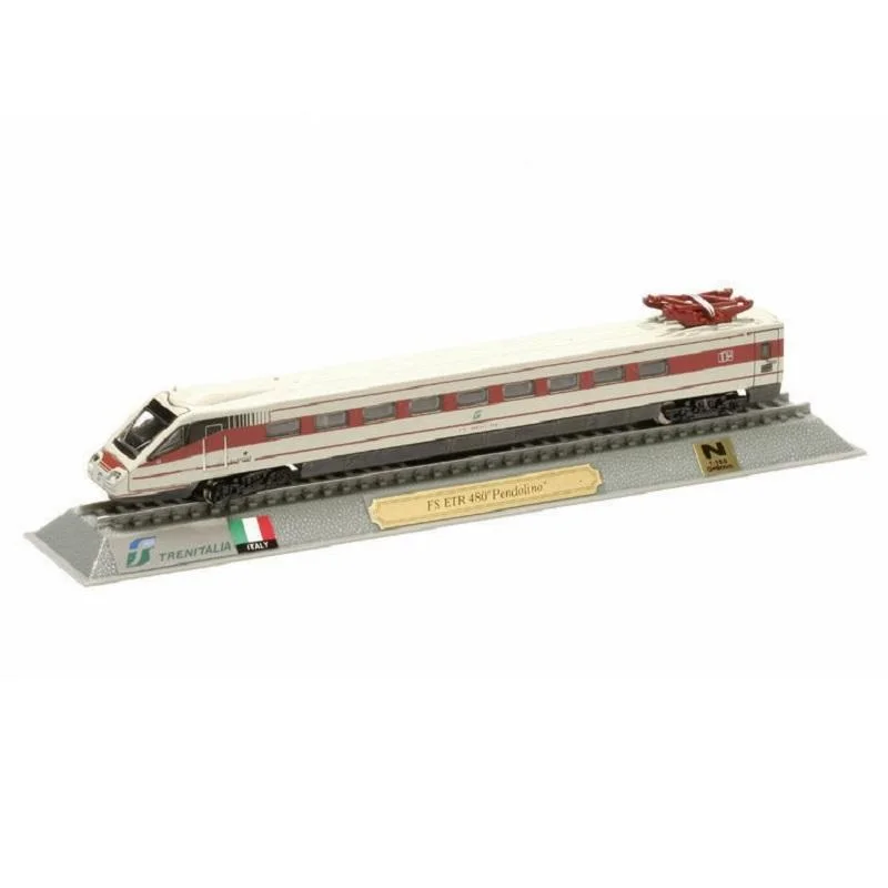 Del Prado, Locomotiva Modello Statico Fiat Fs Etr 480 Pendolino Italia, Scala N 1:160, Miniatura Pressofusa Senza Motore, Locomotive Della Collezione 